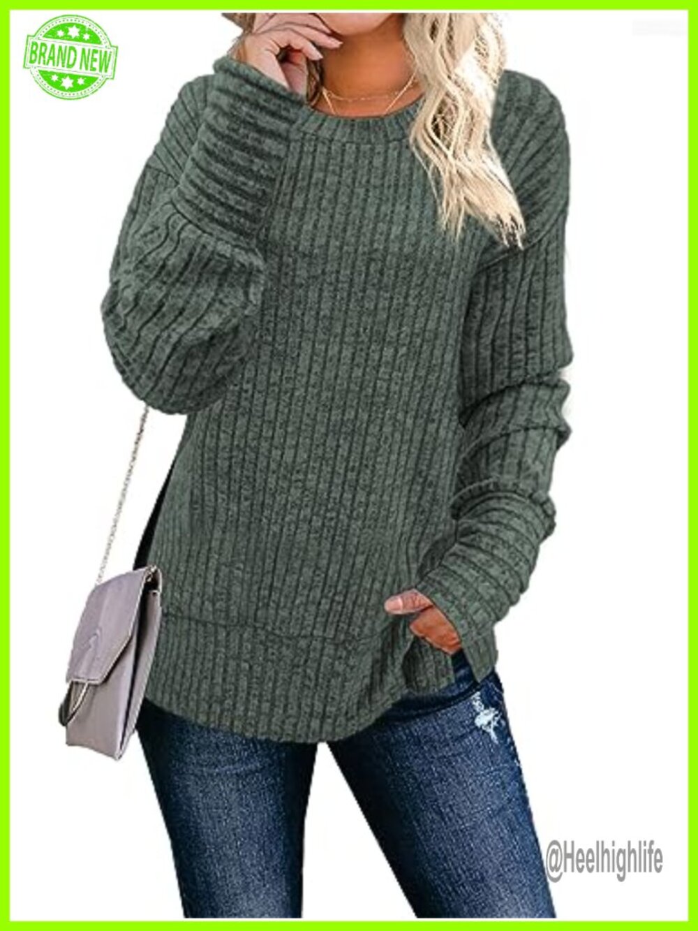 JomeDesign Women's Crew Neck Long Sleeve Sweatshirt Lightweight Casual Tunic Top